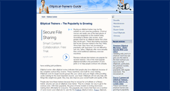 Desktop Screenshot of elliptical-trainers-guide.com