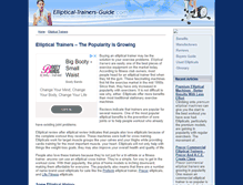Tablet Screenshot of elliptical-trainers-guide.com